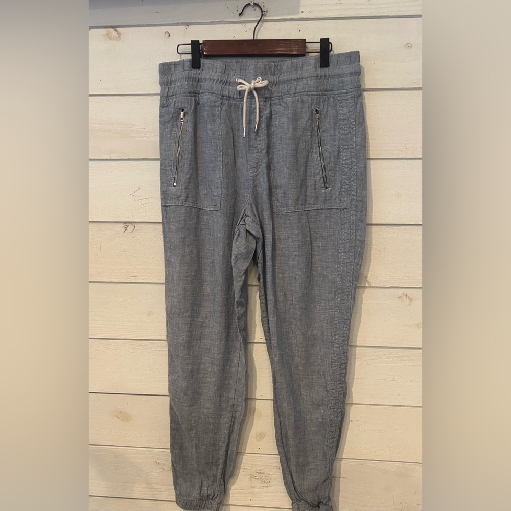 Athleta Cabo Linen Jogger Pants
Blue Travel Casual Beach Zip
Pockets- Size 8 - Picture 10 of 12